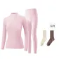 [Pink Set]·100% cotton Half-Turtleneck