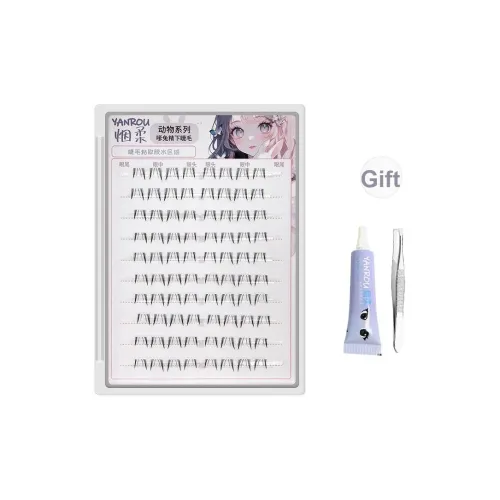 YANROU Adorable Bunny Hybrid Японский стиль Накладные ресницы для нижних ресниц Одиночный кластер Естественный удлинение Стиль