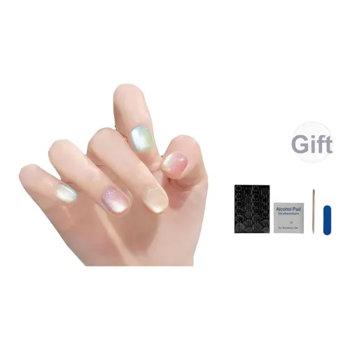 OUYUJI Ручная работа Искусственный Ногтик Короткий ЛАДЬЕР Короткий Овал Многоцветный Jump Цвет Стиль Instagram