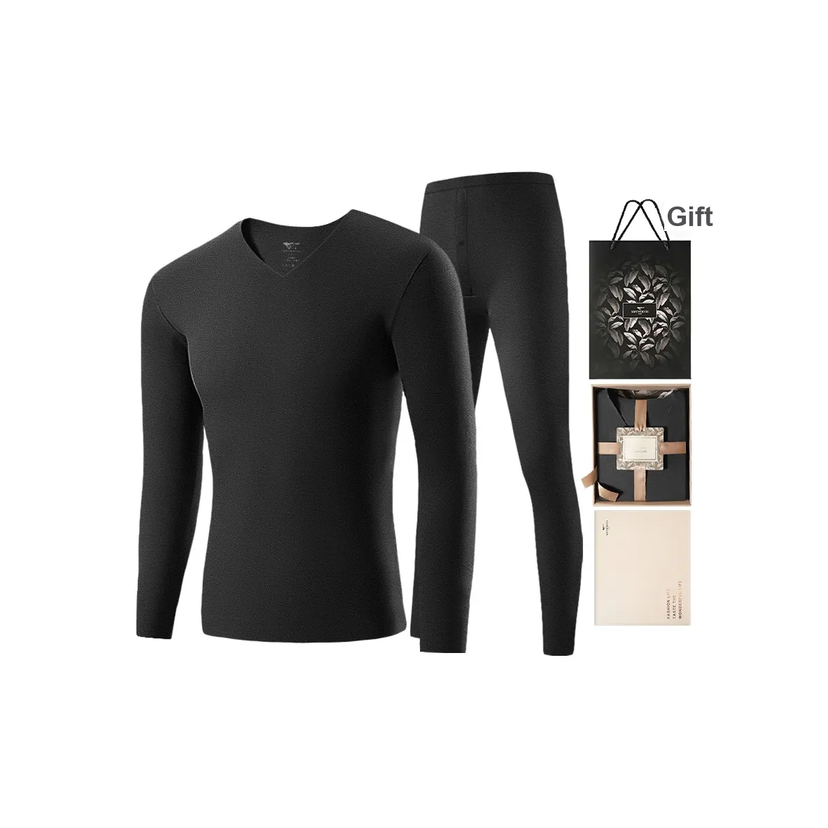SEPTWOLVES Thermal Set Men's Gift Box Set+Shopping Bag