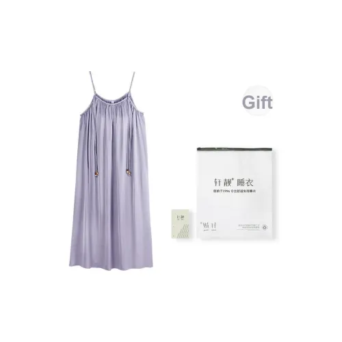 Xuan Liang 63807 Телесный Фиолетовый [Фиксированная Подкладка] Женские Ночные сорочки