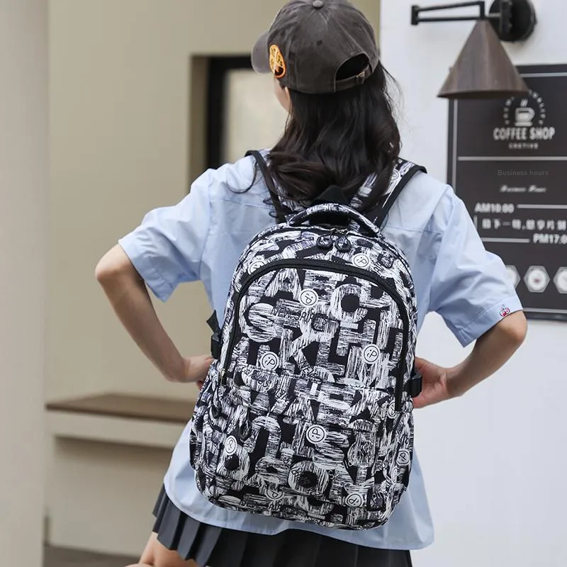 GEERDUN Oxford Backpack Unisex Gray/Black/Green/Purple-2