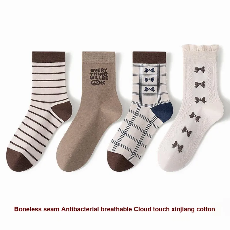 Caramella Mid Calf Socks Women's 4 Pack-2