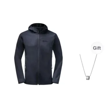 Jack Wolfskin Jacket Men's Night Blue With Free Necklace