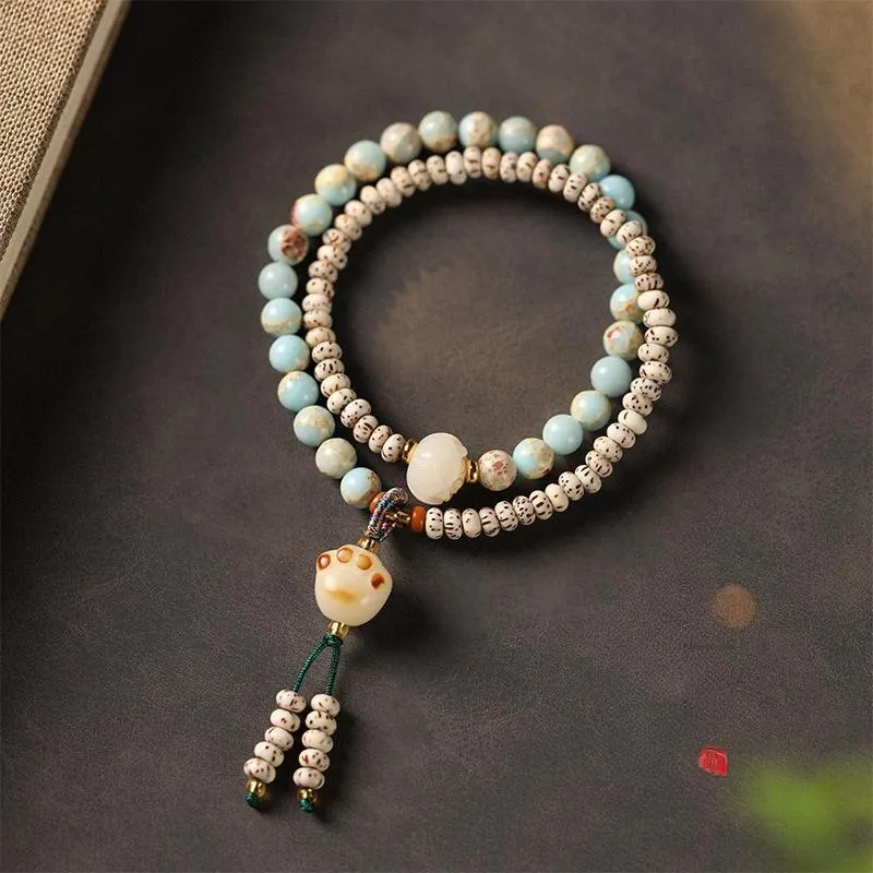 ZUIWENGLANGYASHANWENCHUANG Star Moon Bodhi Seeds Bracelets Unisex-3