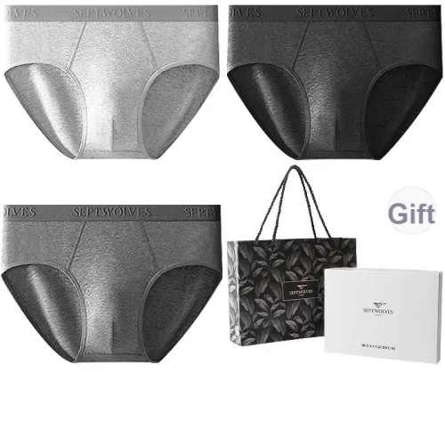 SEPTWOLVES Мужское нижнее белье 3 штуки набор в подарочной коробке + сумка для покупок