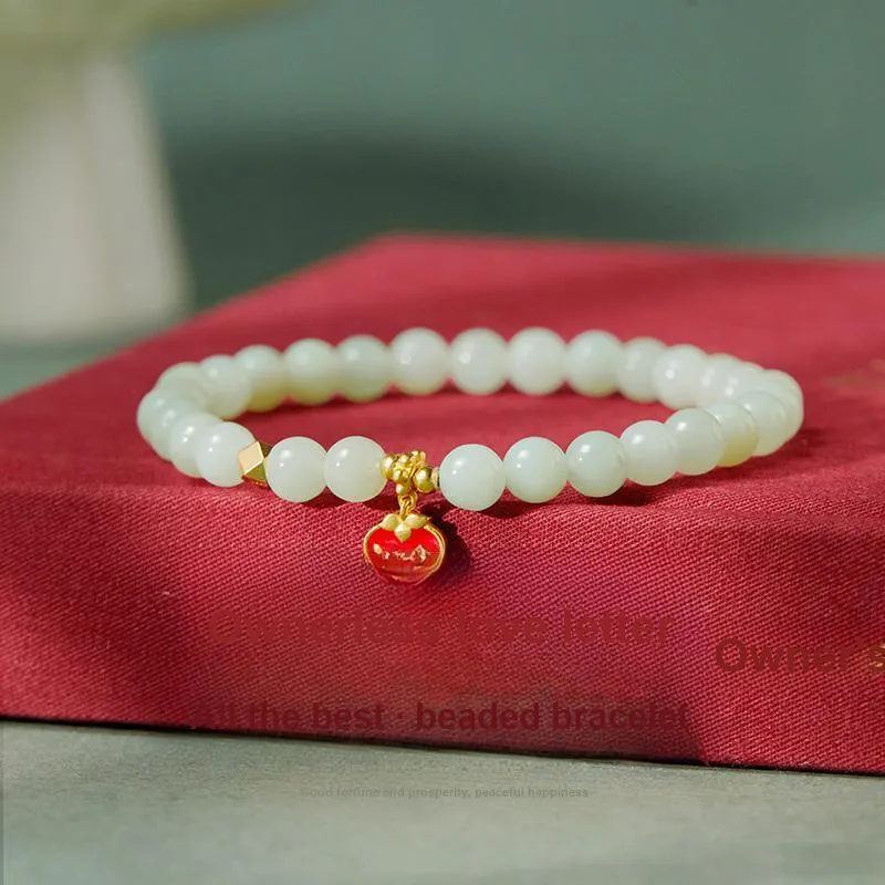 DIHUAJI Hetian Jade Bracelets Pale Greenish White Jade Women's-2