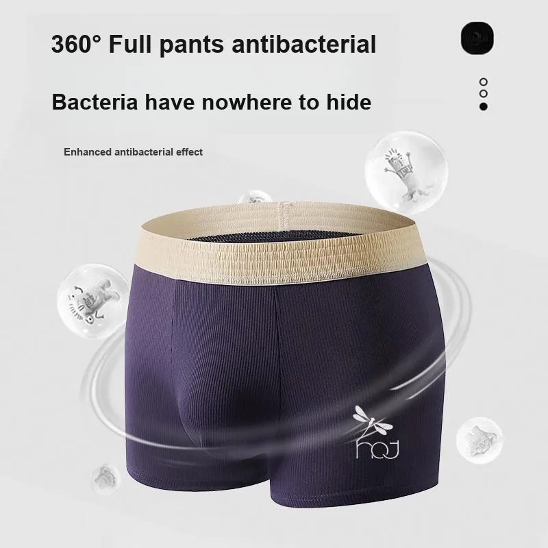 RED DRAGONFLY 100% Cotton Underpants Skin Friendly And Comfortable Men's 4 Piece Gift Box Sets-4