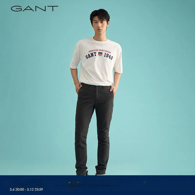 GANT Casual Pants Men 405 Marine Blue-2