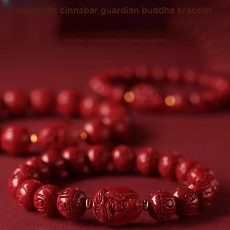 ZHIZUO Natural Cinnabar Bracelets Unisex-2