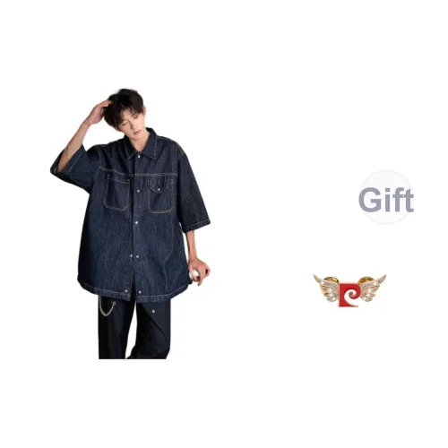 PIERRE CARDIN Темно-синие мужские рубашки