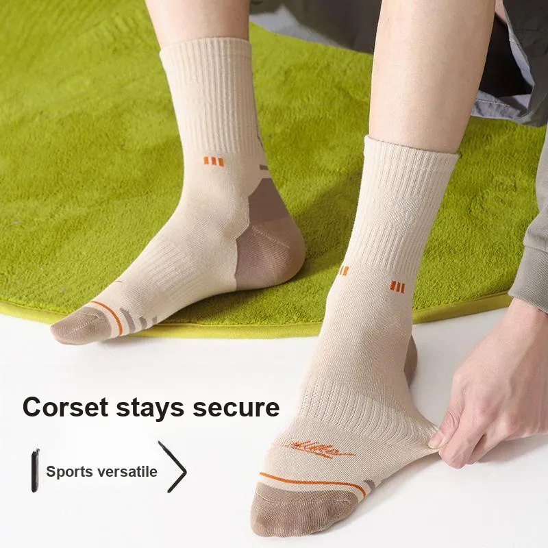 H YXIANG Mid Calf Socks Men's 5 Pack-21