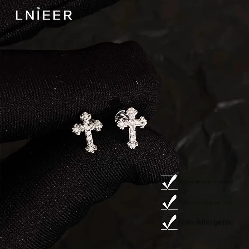 LNIEER Titanium Steel Stud Earrings Women's-1