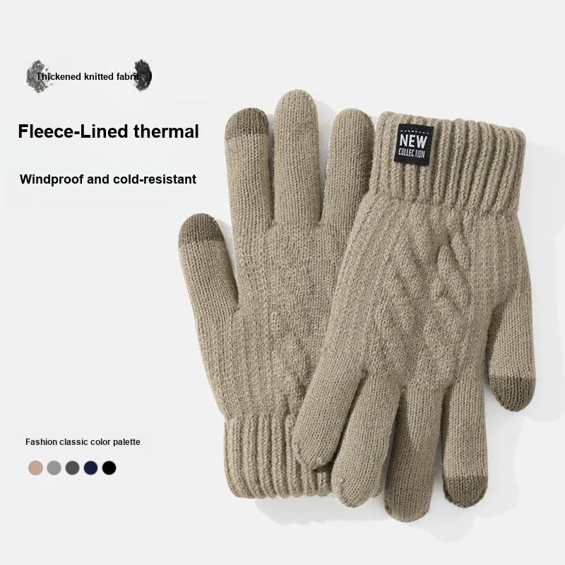 YUZHAOLIN Polyamide Knit Gloves Men's-2