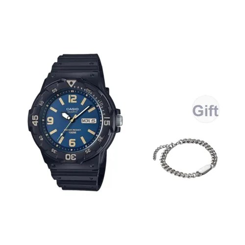 CASIO Кварцевый механизм Часы Мужские Синий циферблат