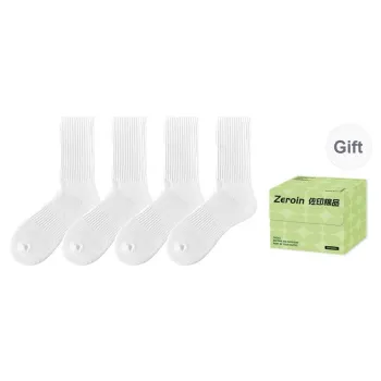 ZEROIN Mid Calf Socks Unisex Box 4 Pack
