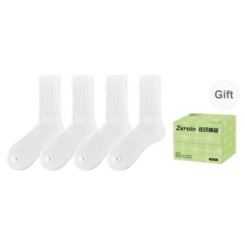 ZEROIN Mid Calf Socks Unisex Box 4 Pack