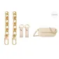 Extender Chain 15cm Door Buckle 2 Pack[Crossbody Recommendation]+Abrasion-Resistant Buckle (Cream White)