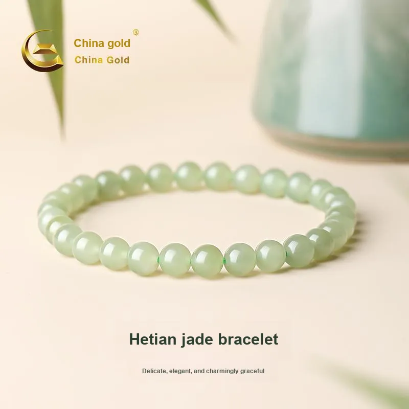 CHINA GOLD Hetian Jade Bracelets White Jade/Pale Greenish White Jade Unisex-2