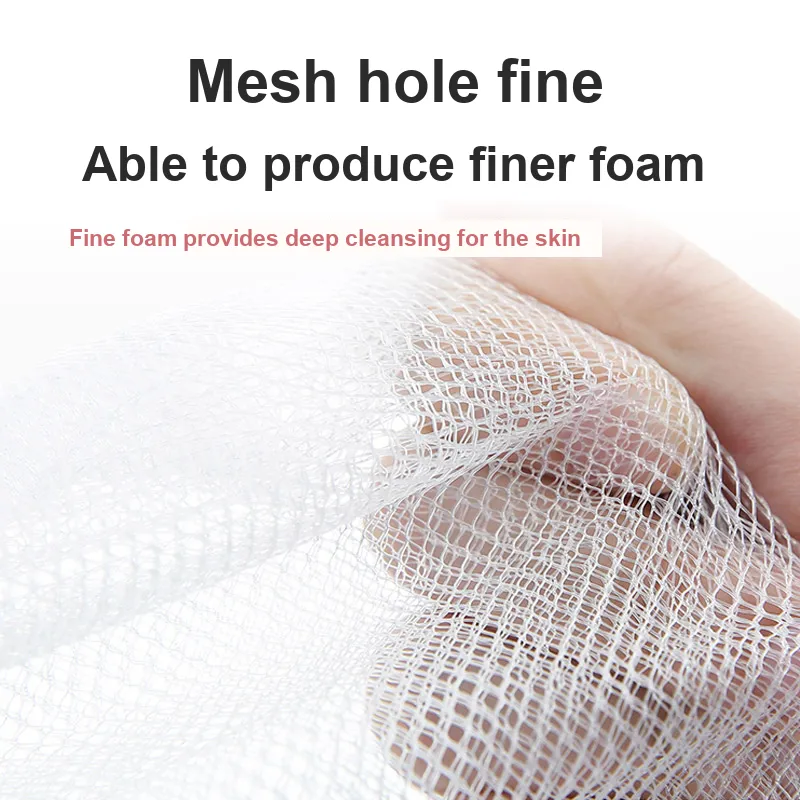 JINGLINGLONG Foam Net Facial Cleanser Face Soap Bag Shower Gel Facial Cleansing Foaming Net-4
