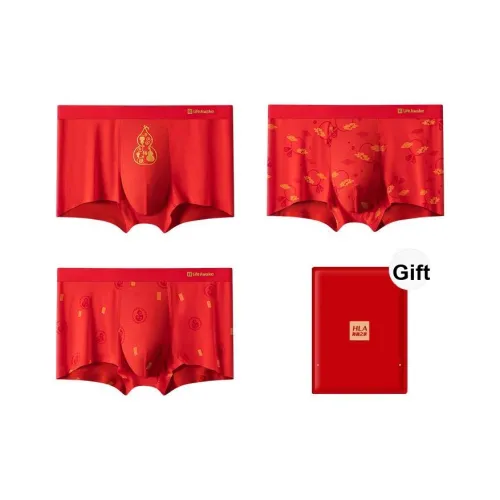 HLA 3 Pack Red+Red+Red Men's Boxers