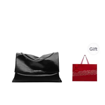 CHARLES&KEITH PU Messenger Bag Shoulder Bag Large Size Women's Black/Grey/Burgundy/Pewter