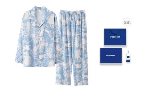 Floating light islands Men Pajama Sets