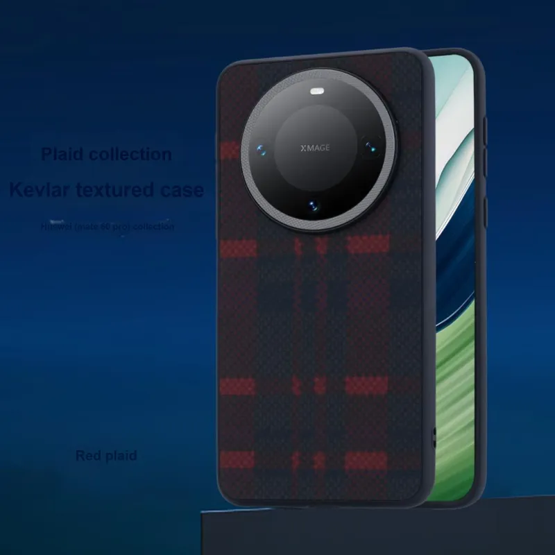 Koman TPU+PC Material Kevlar Carbon Fiber Skin Feel Grid Phone Cases Compatibility With Huawei Mate 60 Pro/P70 Pro-8