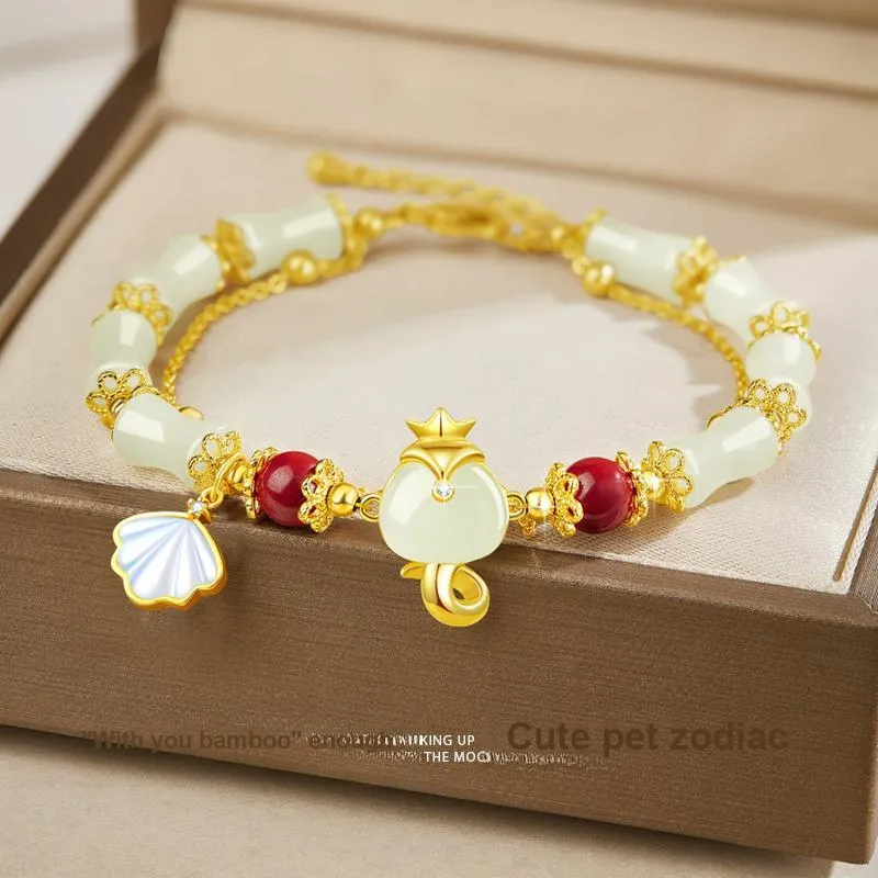 SGE Hetian Jade Bracelets Pale Greenish White Jade Women's-6