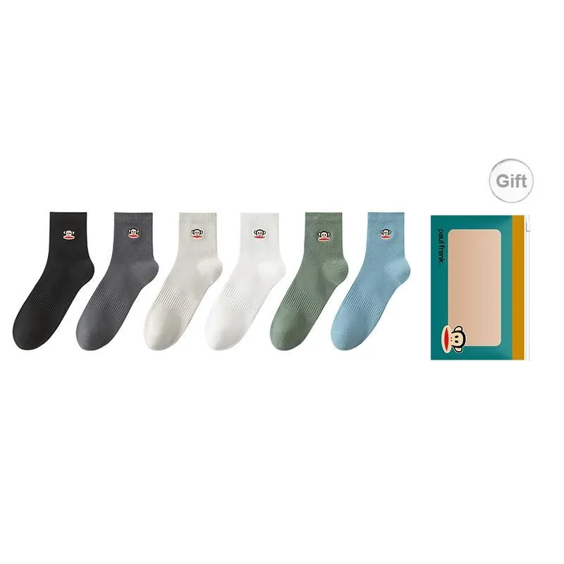 PAUL FRANK Mid Calf Socks Men's Box 6 Pack-0