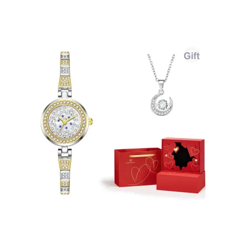 Katie Ermilio Women's Watch Кварцевый механизм Стальной ремешок Серебристый циферблат