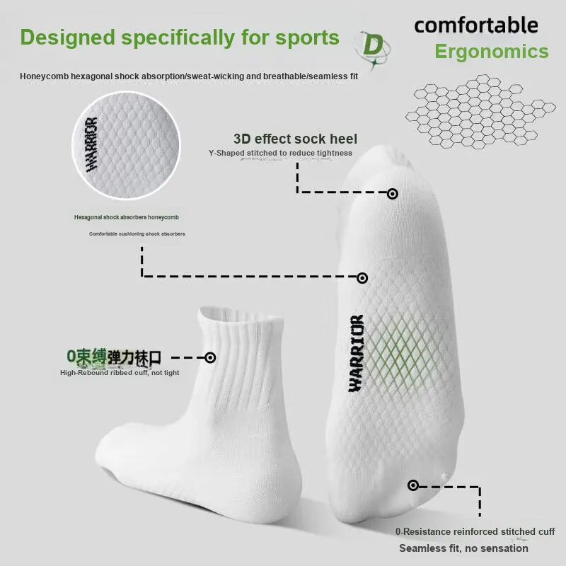 Warrior Mid Calf Socks Unisex Combo Set-9