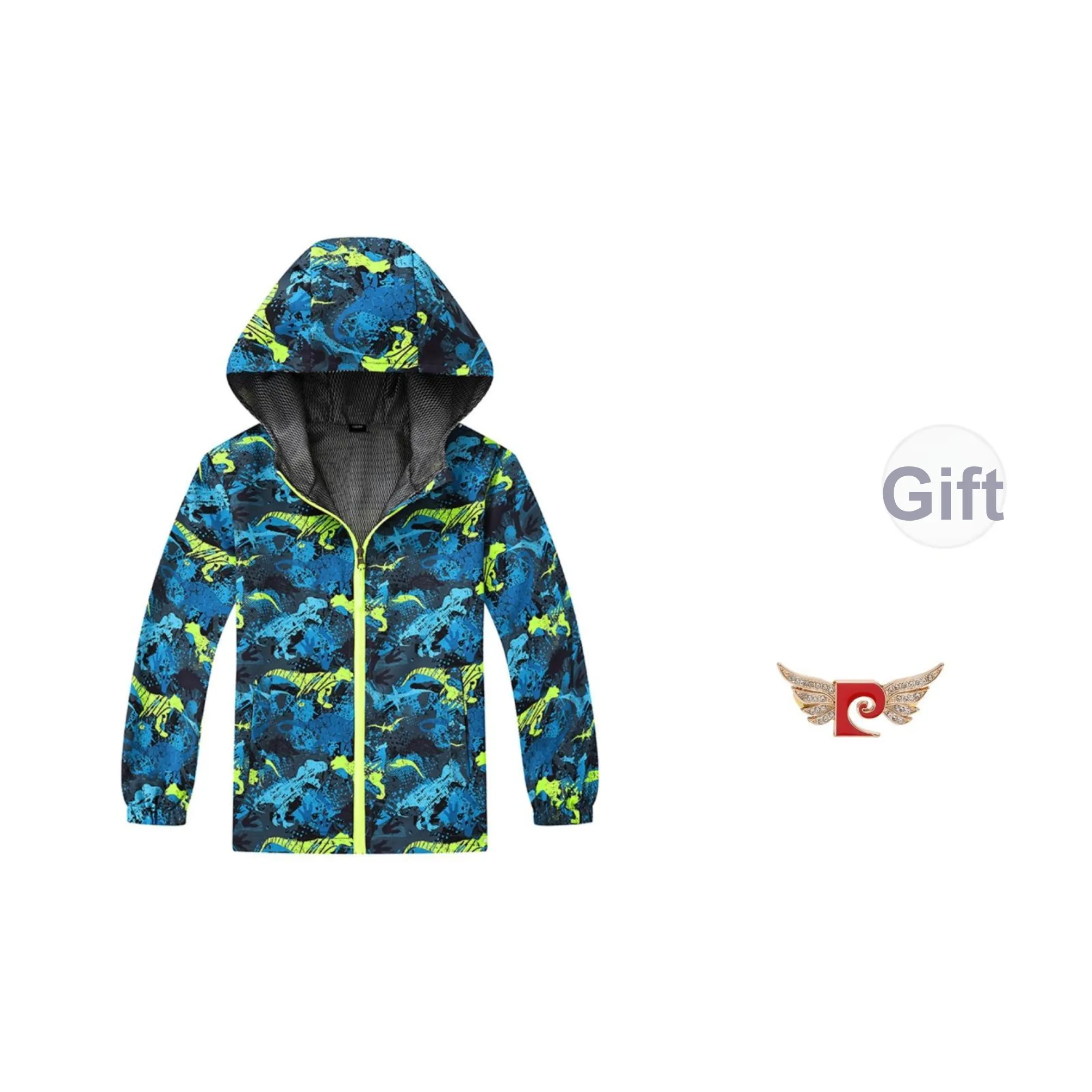 PIERRE CARDIN Полный принт Цветочный дизайн Осенний и Зимний Детский Мальчик Девушка Толстовка Универсальный Повседневный Куртка