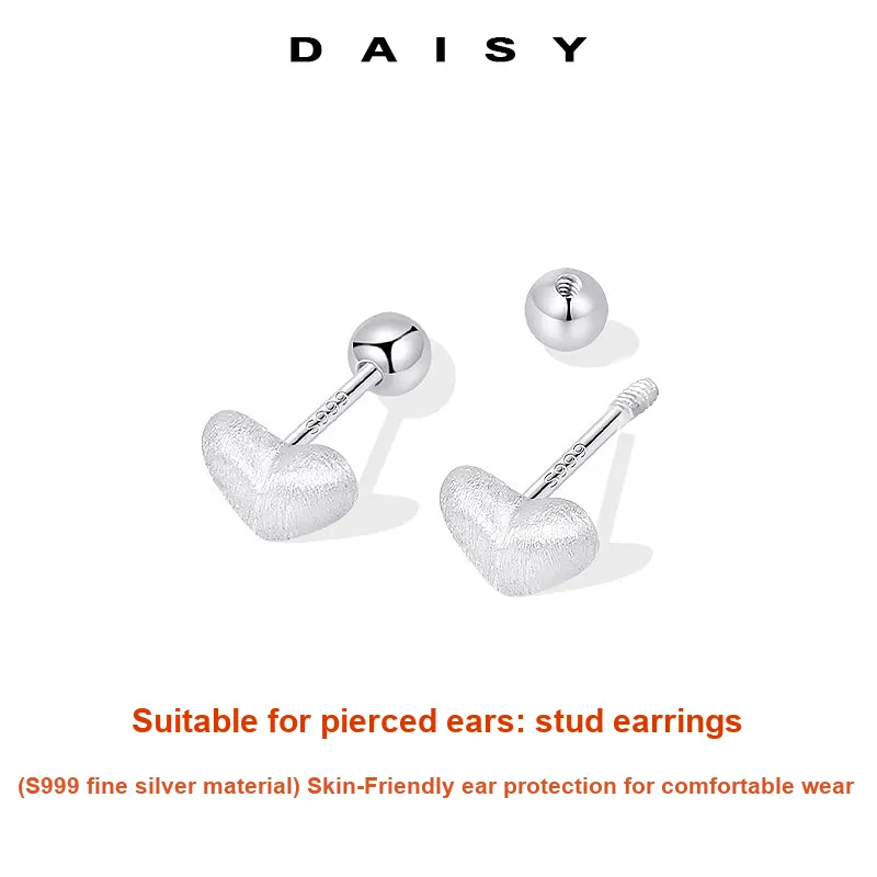 Daisy Dream 999 Fine Silver Stud Earrings Women's-2