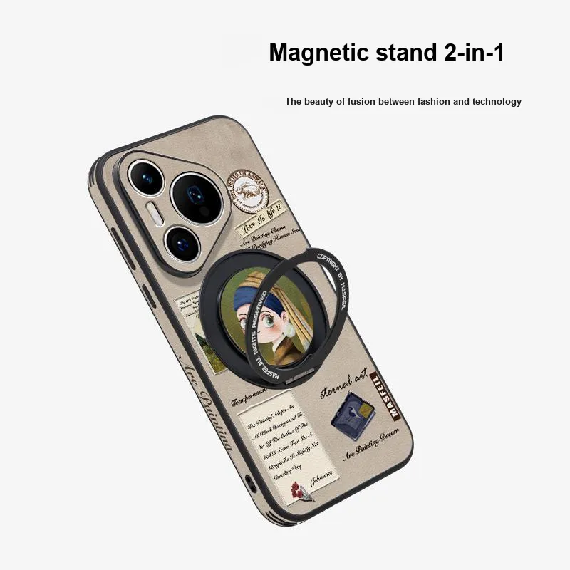 Marsfield TPU Material 360 Rotating Magnetic Stand Case Pearl Girlish Phone Cases Compatibility Huawei P70/P70 Pro-5