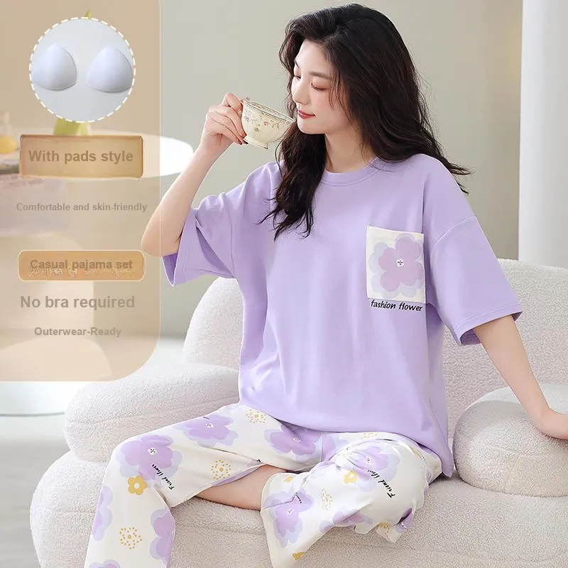 FENTENGCARE Pajama Set Women's Violet-4