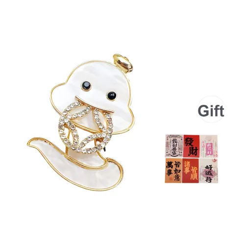 VERENA REINE Броши из меди унисекс белый