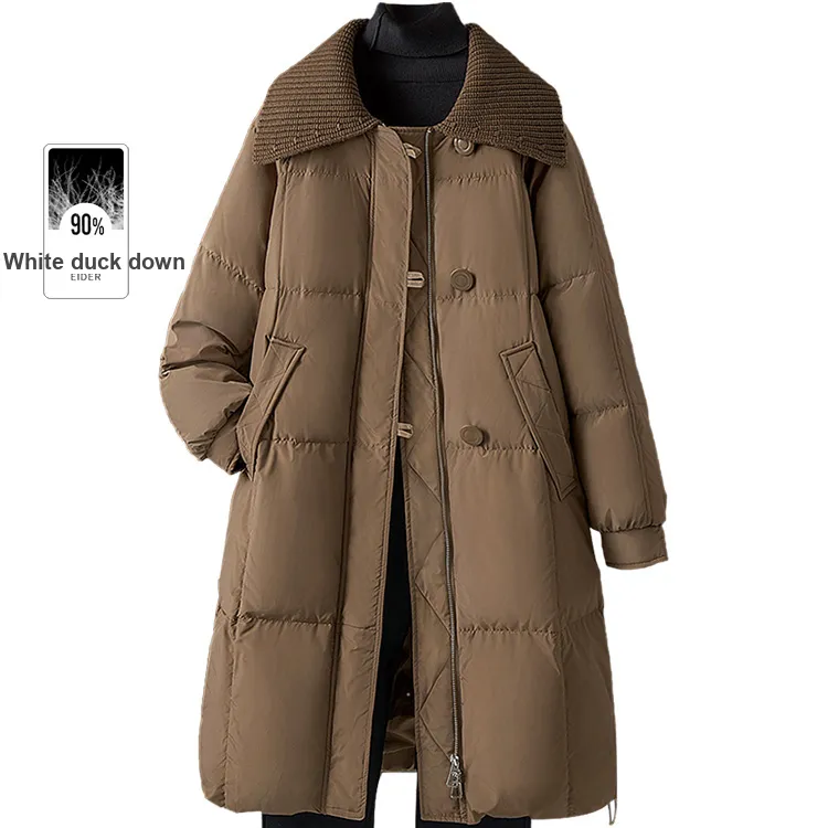 Cypress House Puffer Jacket Women's Dark Coffee-1