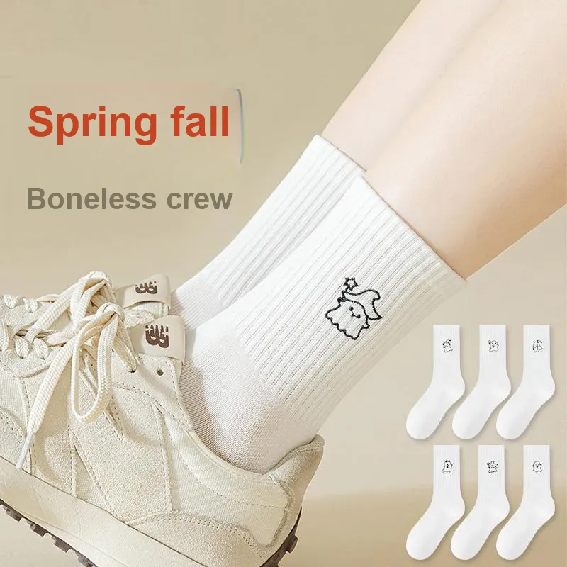 AOKANG Mid Calf Socks Women's Combo Set-7