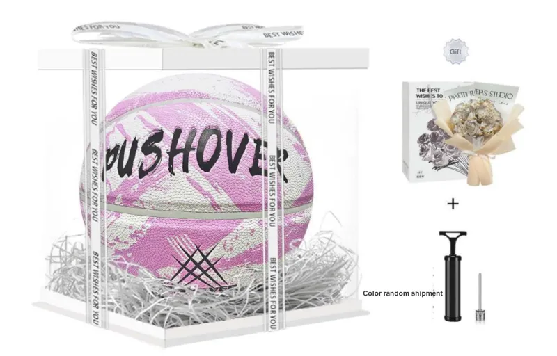 PUSHOVER PU Basketball Size 7 Training Unisex-12