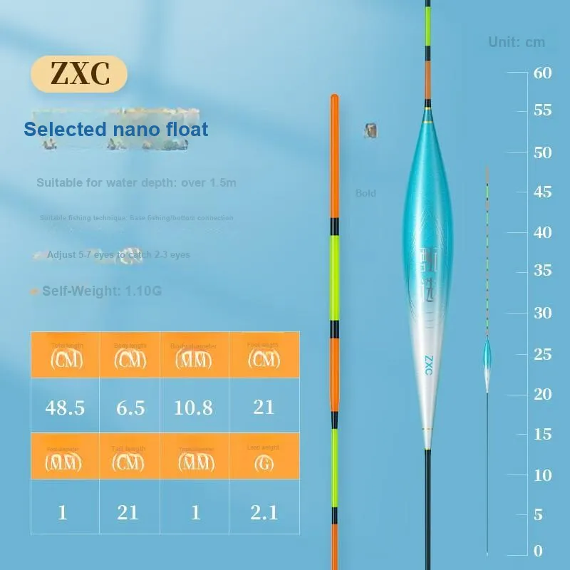Jiadiaoni Floats Shallow Wild Fishing Nano Vertical Floating-5