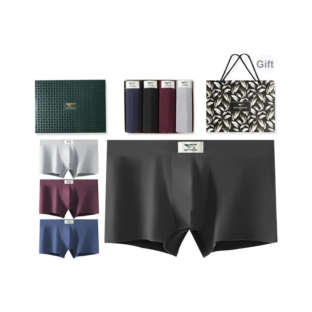 SEPTWOLVES Нижнее белье Подарочная коробка Мужской 3 упаковки + Сумка для покупок