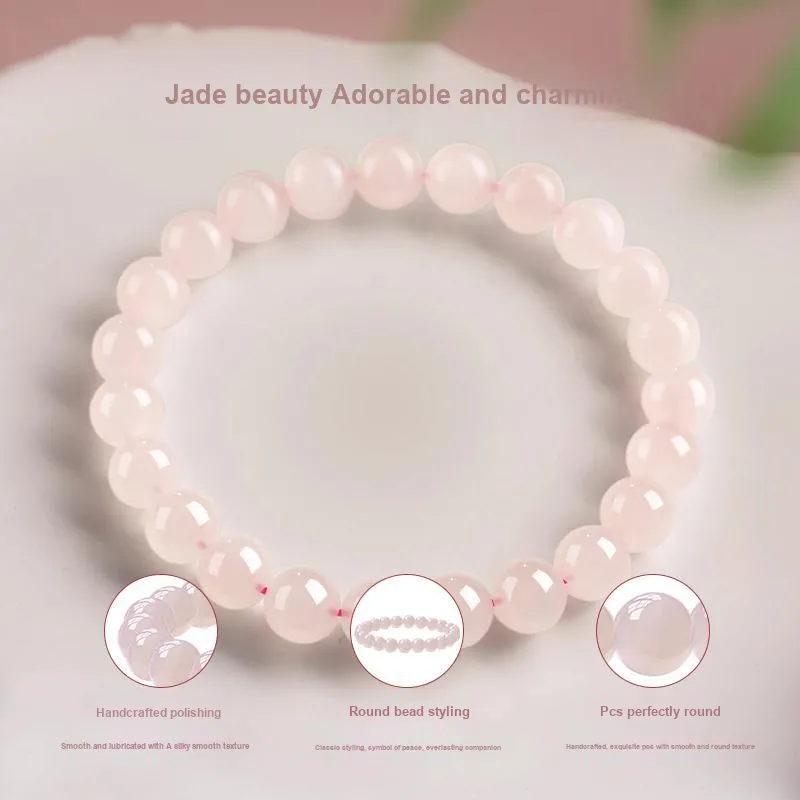 ALLOVE Hetian Jade Bracelets Lotus Root Powders Unisex-11