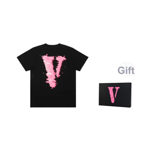 VLONE T-Shirt Унисекс Черный Розовый