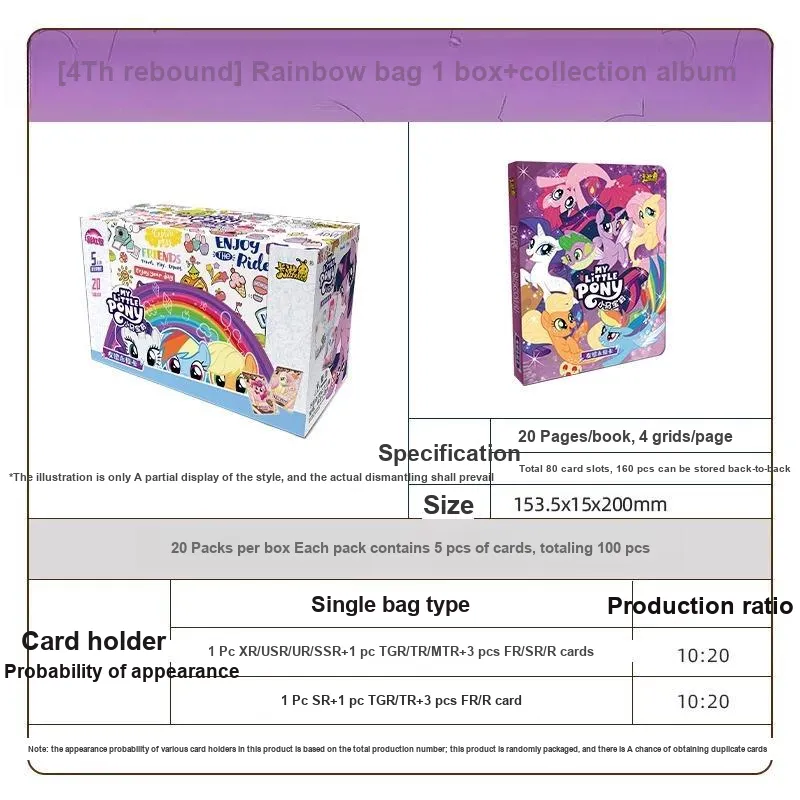 KAYOU My Little Pony, Rainbow Bag, Collection, 2nd, 3rd, 4th Editions IP/Anime Cards 20 Packs/box-7