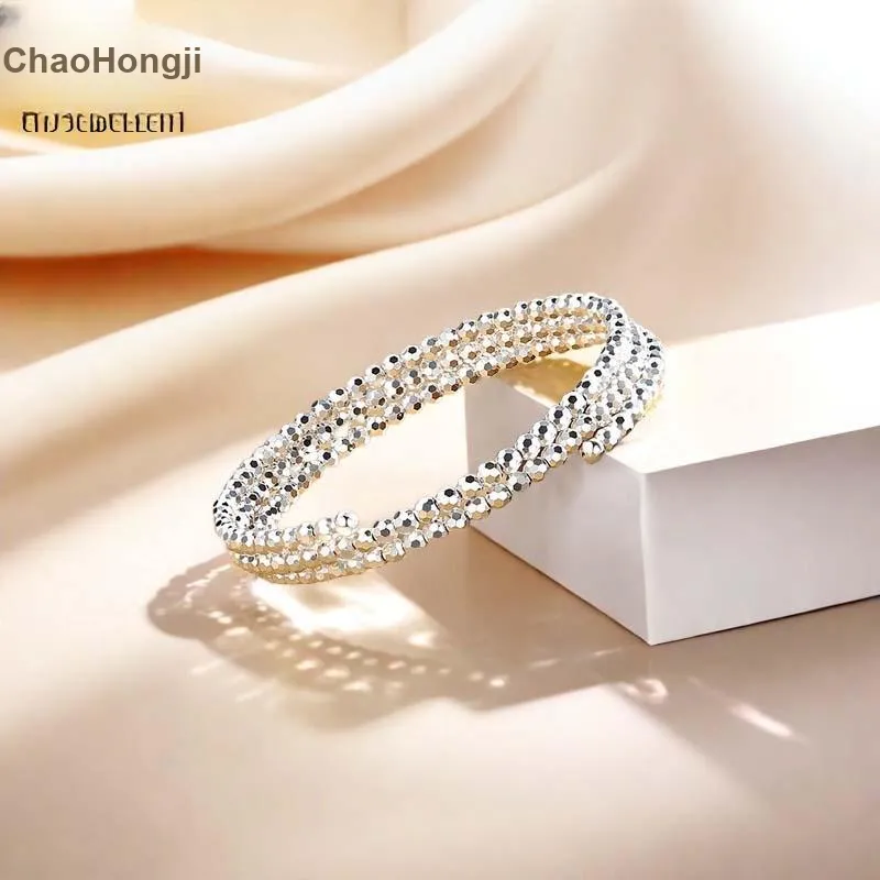 CHAOHONGJI 999 Fine Silver Sterling Silver Bracelets Women's-3