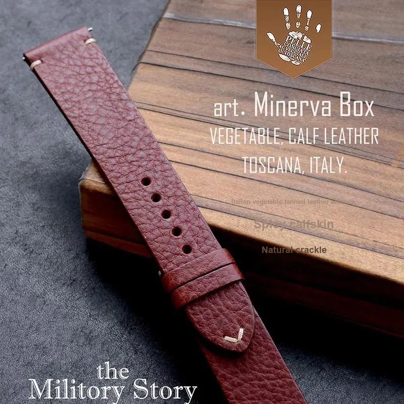 Benchmark Military Memories Collection Watch Bands IWC Applies 115/75mm Cowhide Leather Material Unisex-1