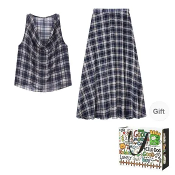 ZVJH Two Piece Skirt Sets Women's
