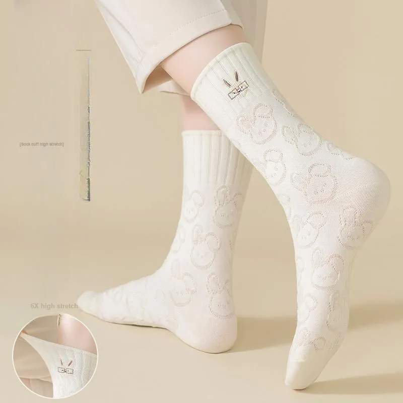 Lan Miao Mid Calf Socks Women's 5 Pack-3