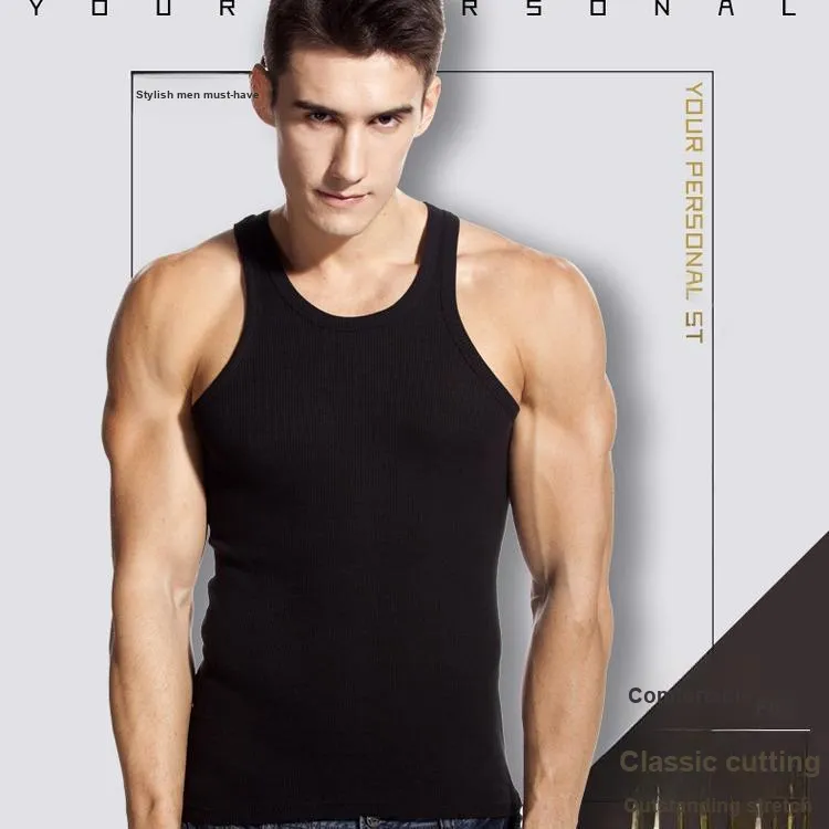 Cotton Gene Men Tank Tops-2